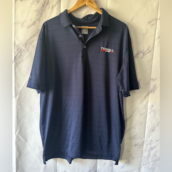 CALLAWAY OPTI DRI GOLF POLO SHIRT - BLUE MENS XL TIDWELL GROUP LOGO - Picture 1 of 7